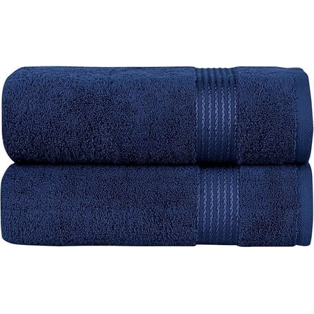 Mocassi Towel Set - Soft, Highly Absorbent, Towels for Bathroom, Gym, Spa & Hotel - High-Quality Turkish Cotton Washcloths, Plush & Durable, Quick-Drying Navy Blue