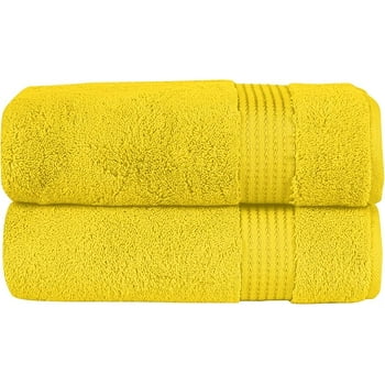Mocassi Towel Set - Soft, Highly Absorbent, Towels for Bathroom, Gym, Spa & Hotel - High-Quality Turkish Cotton Washcloths, Plush & Durable, Quick-Drying Yellow