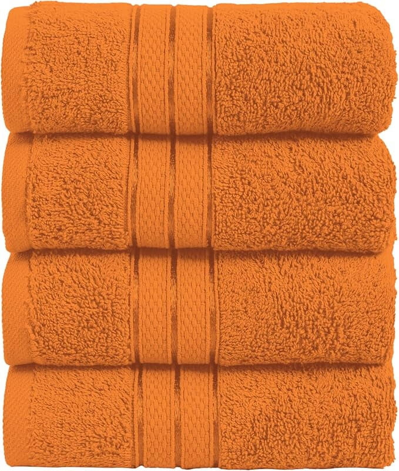 Mocassi Turkish Cotton Hand Towel Set, 4-Pack, 16" x 28", Highly Absorbent - Soft Bathroom ...