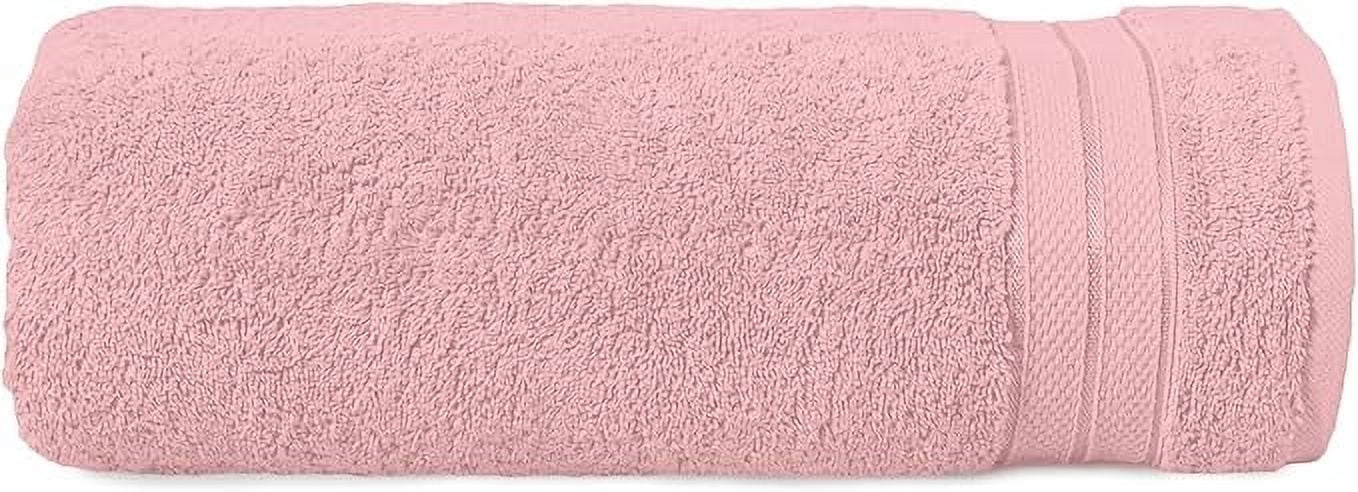 Mocassi Turkish Cotton Jumbo Bath Towel, 1-Piece, 35" x 70", Highly Absorbent - Soft Bathroom Towel, Dusty Rose