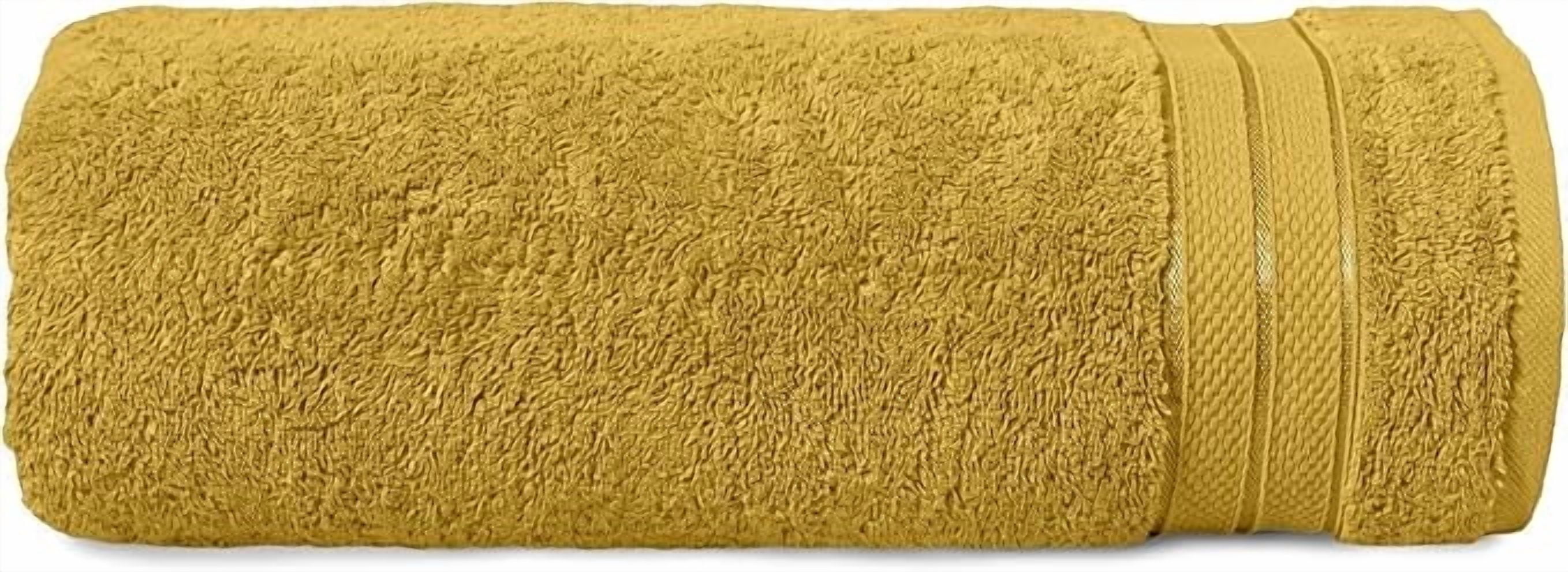 Mocassi Turkish Cotton Jumbo Bath Towel, 1-Piece, 35" x 70", Highly Absorbent - Soft Bathroom Towel, Gold