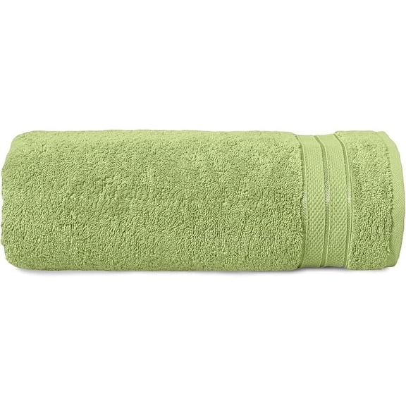 Mocassi Turkish Cotton Jumbo Bath Towel, 1-Piece, 35" x 70", Highly Absorbent - Soft Bathroom Towel, Sage