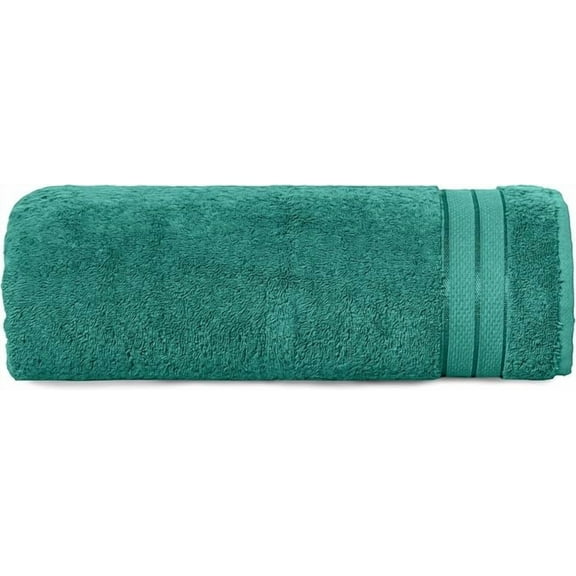 Mocassi Turkish Cotton Jumbo Bath Towel, 1-Piece, 35" x 70", Highly Absorbent - Soft Bathroom Towel, Turquoise