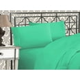 thumbnail image 1 of Mocassi Ultra Soft 4-Piece Bed Sheet Set with Deep Pockets - 1500 Thread Count Egyptian Quality Microfiber, Wrinkle & Fade Resistant, Queen, Paradise Teal, 1 of 4