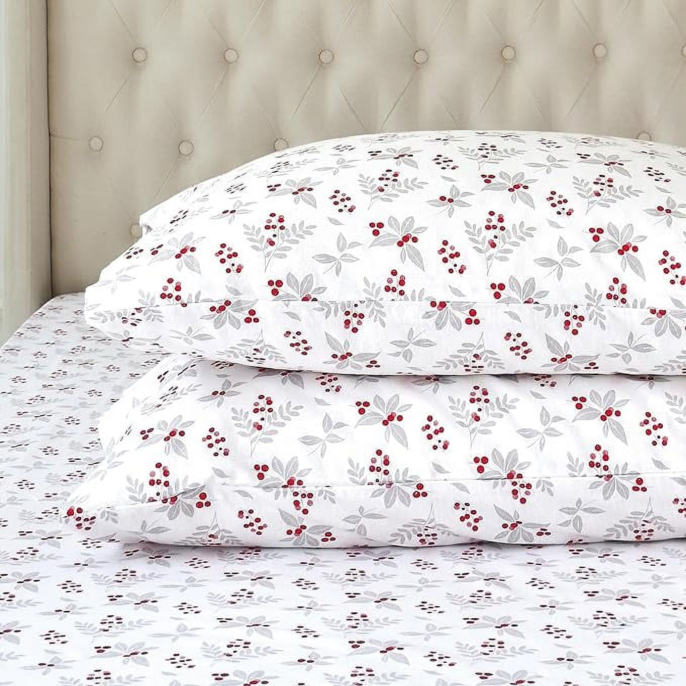 Mocassi Ultra Soft 4Piece Sheet Set Holiday Christmas Flannel Sheets