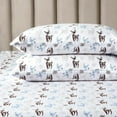 thumbnail image 1 of Mocassi Ultra Soft 4-Piece Sheet Set - Holiday Christmas Flannel Sheets, Warm and Anti-Pill Quality, Deep Pocket Fitted Sheet- Twin, Brown Deer, 1 of 4