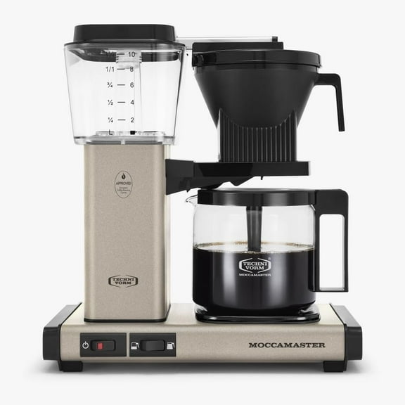 Moccamaster KBGV Automatic Drip Stop Coffee Maker (40 oz Glass Carafe) | Sandstone