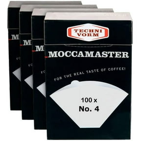 Moccamaster Technivorm 85022 Paper Filter No. 4 White | Pack of 4 Boxes x 100 Filters