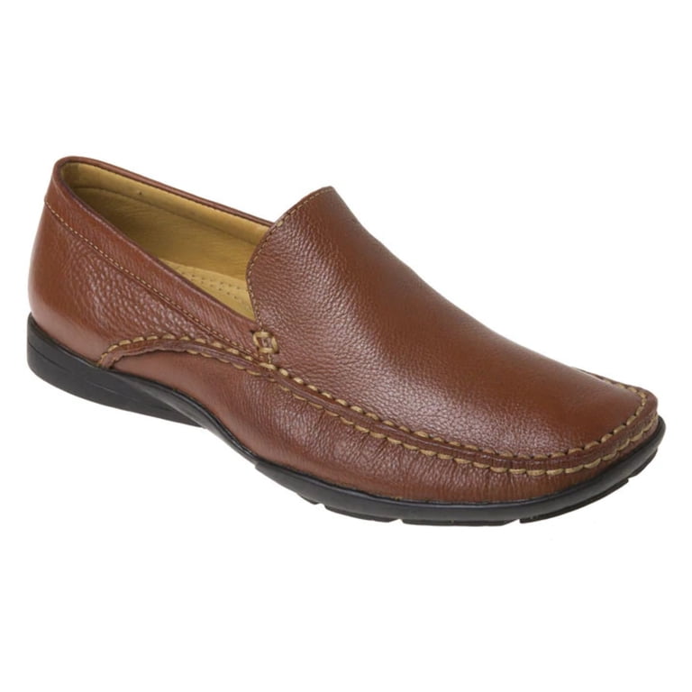 Moccasin Dillon Sandro Moscoloni Genuine Leather Brown Slip  display picture 1