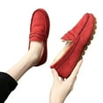 thumbnail image 1 of Moccasins for Women House Slippers Indoor Outdoor Plush Women Bedroom Shoes Cozy Women's Loafer Shoes Warm Plush-Lined Winter Slip-On Flats Winter Doudou Flat Cotton Shoes, 1 of 4