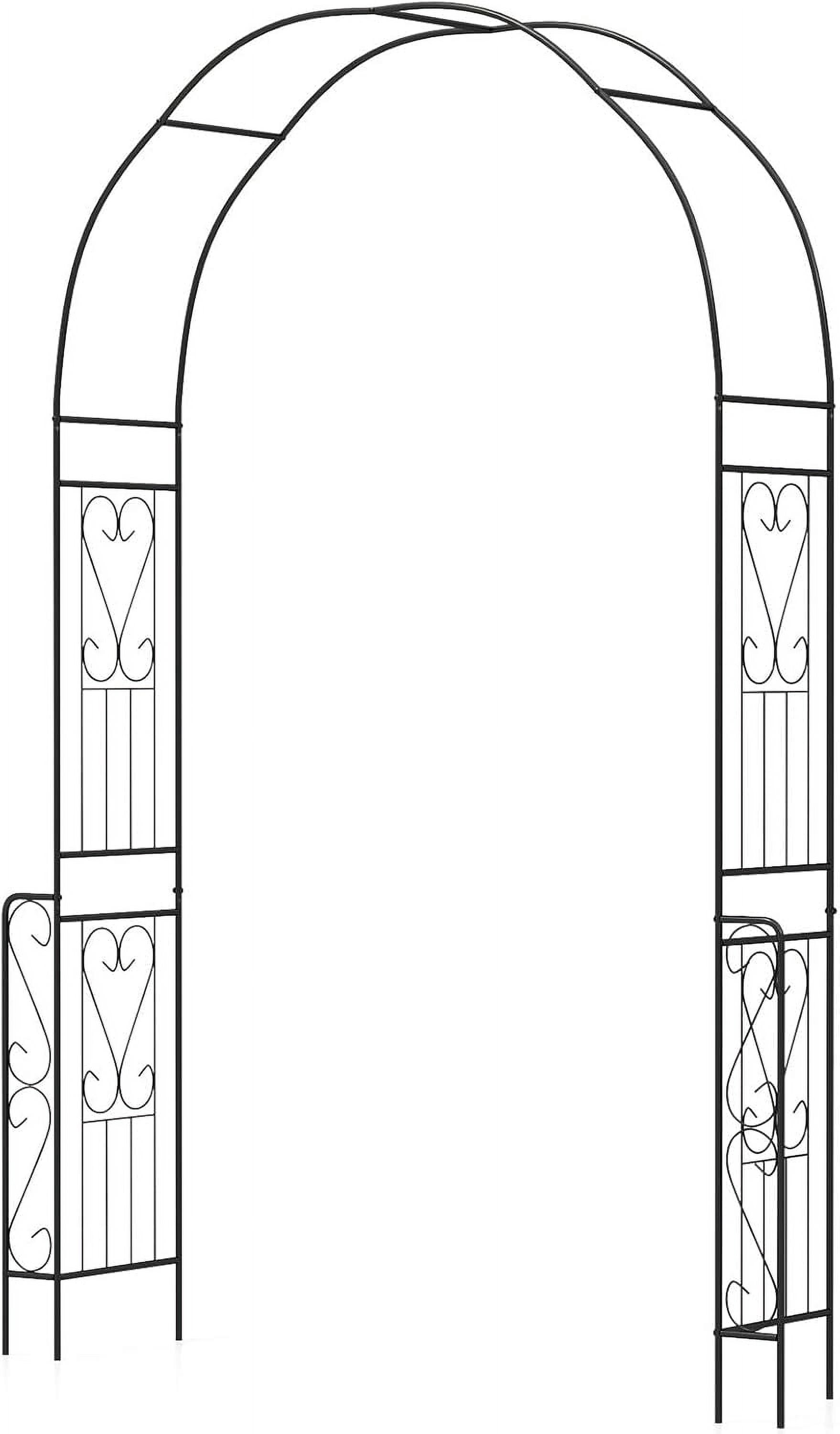Moccha 7.9 FT Garden Arch Trellis, Metal Pergola Arbor for Climbing ...