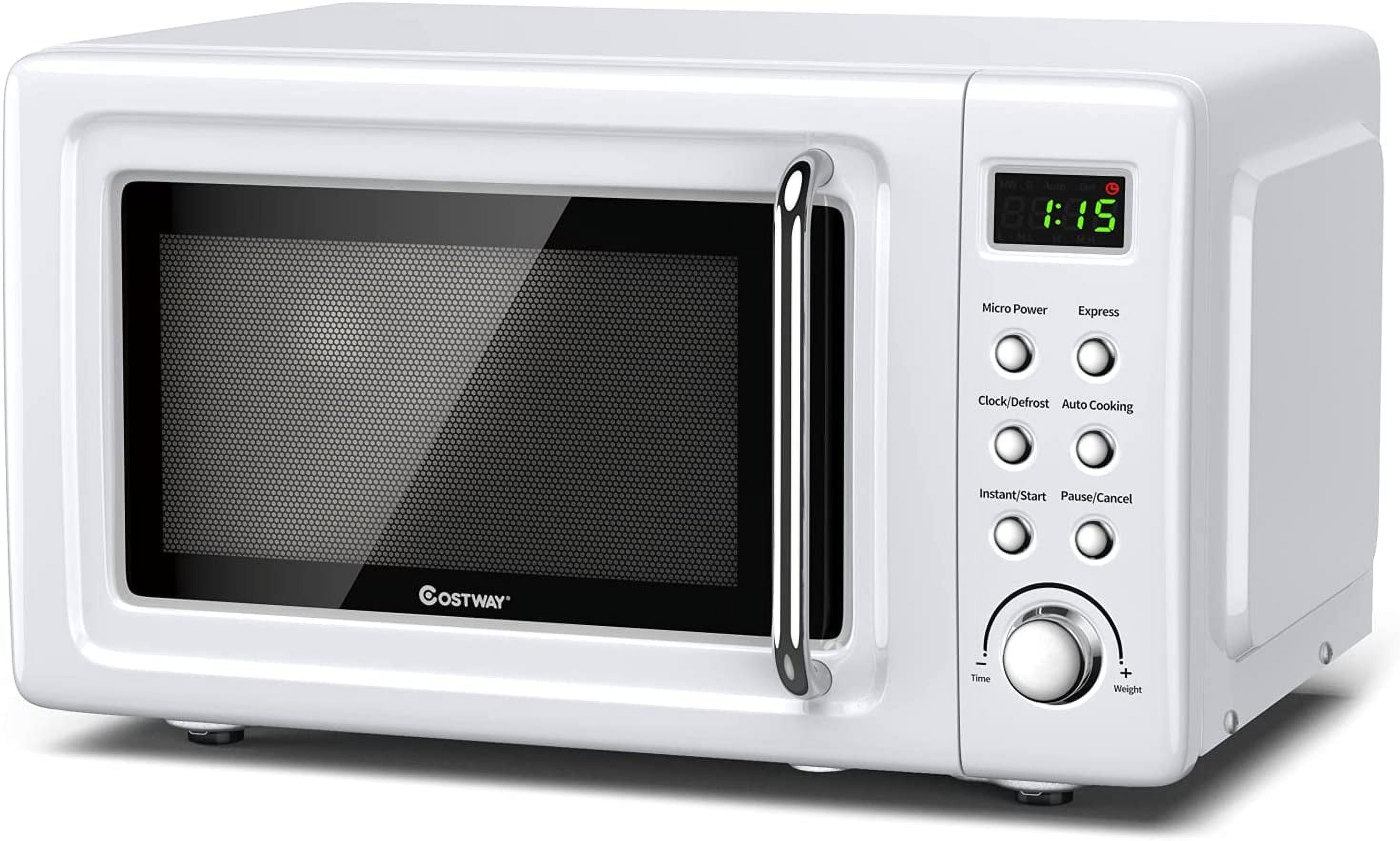 Moccha Compact Retro Microwave Oven, 0.7Cu.ft, 700Watt Countertop