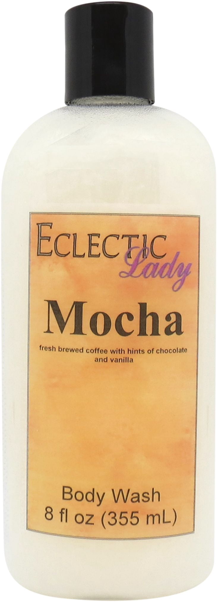 Mocha Body Wash by Eclectic Lady, Liquid Shower Gel for Women and Men, 8 Ounces