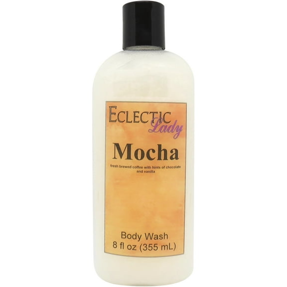 Mocha Body Wash by Eclectic Lady, Liquid Shower Gel for Women and Men, 8 Ounces
