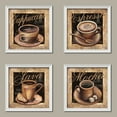 thumbnail image 1 of Mocha, Cappuccino, Espresso, and Java Coffee Mug Set; Kitchen Decor; 4-12x12" White Framed Prints, 1 of 1