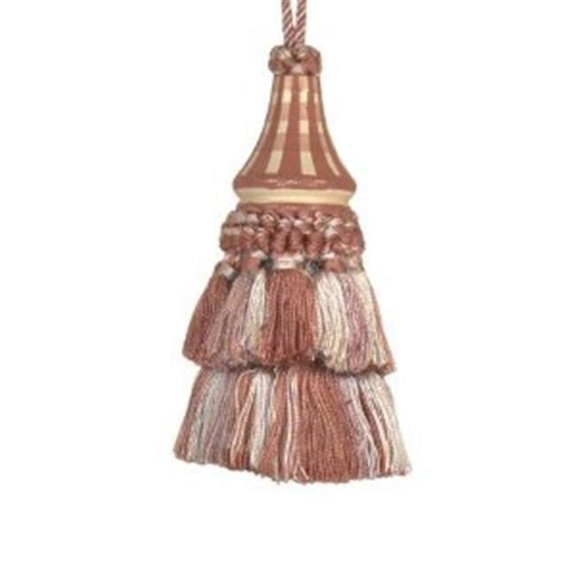 Inch Issabelle - Mocha Checks Tassels