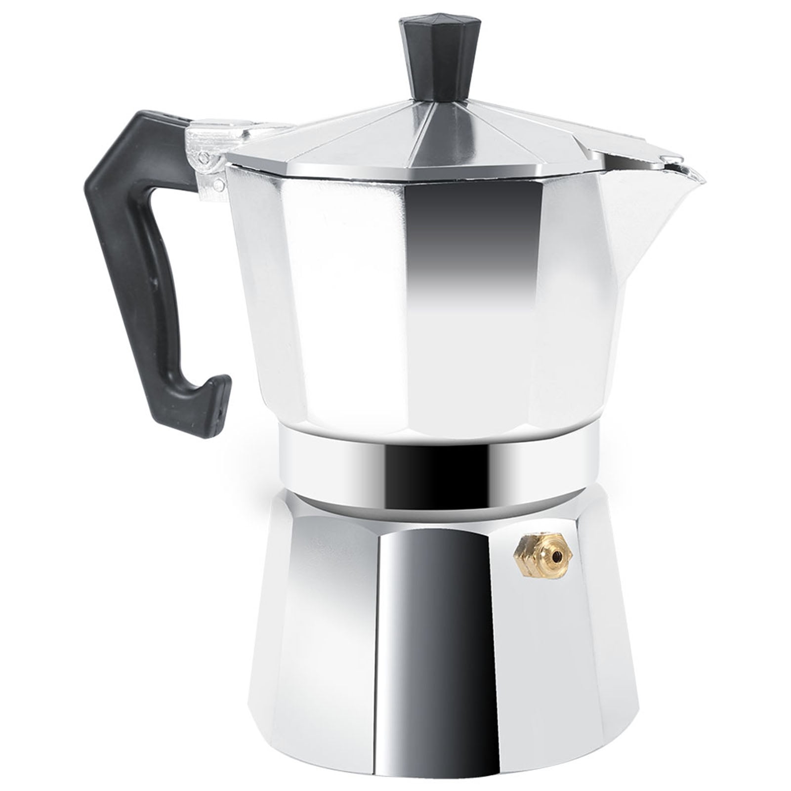 Mocha Coffee Maker Aluminum Octagonal Mocha Coffee Pot 3/6/9/12 Cup Aluminum Italian Mocha Pot Coffee Maker Beautiful Appearance Simple And Convenient Operation Easy To Clean For Home Or Office