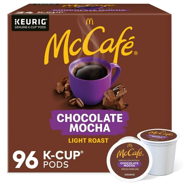 Mocha Collection, Chocolate Mocha Light Roast KCup Coffee Pods, 96