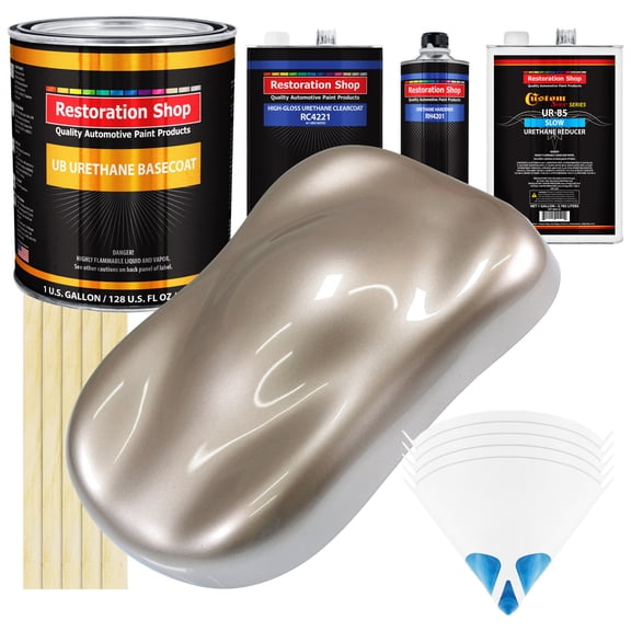 Mocha Frost Metallic SLOW Gallon Auto Car Paint Kit URETHANE BASECOAT Clearcoat