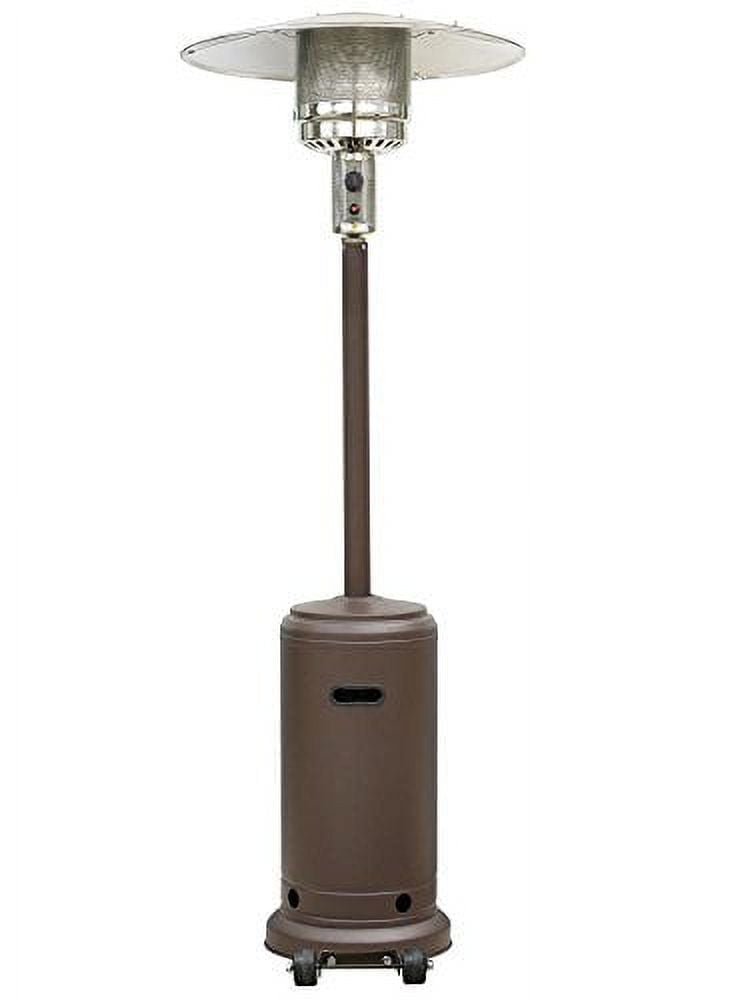 Mocha Tall Propane Patio Heater with Emergency Shut Off