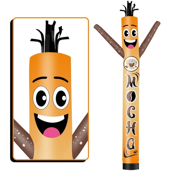 Mocha Inflatable Tube Man Wacky Wavy Dancing Guy for Outdoor Decoration Advertising Business Promotion (Blower Not Included)