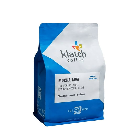 Mocha Java Blend - Roasted by Klatch Coffee - Whole Bean Coffee - 310 Gram Bag