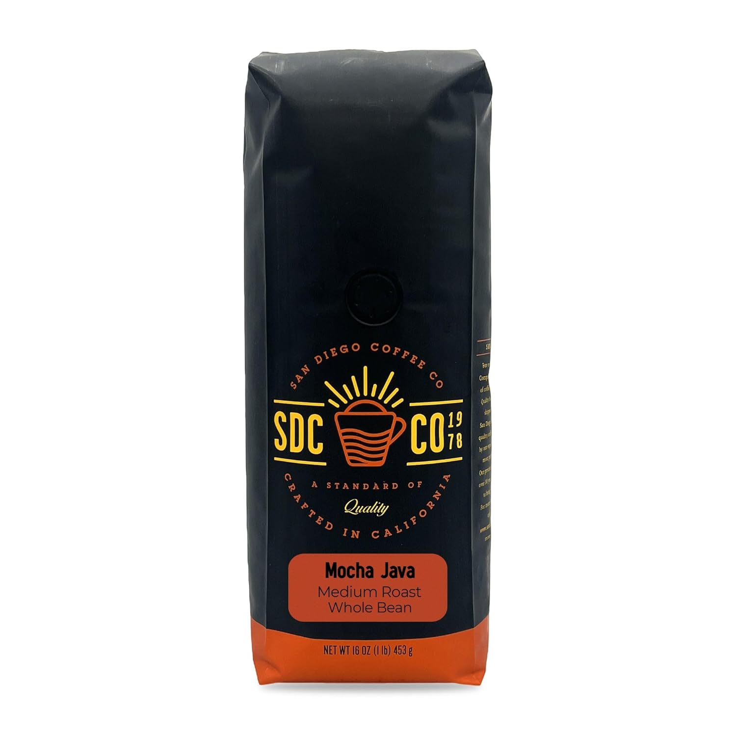 Mocha Java, Medium Roas, Whole Bean , 16Ounce Bag Café en grano osado
