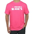 thumbnail image 1 of Mocha Joe's Coffee Stand Shop Logo | Mens Pop Culture Graphic T-Shirt, Neon Pink, 3XL, 1 of 4