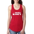 thumbnail image 1 of Mocha Joe's Coffee Stand Shop Logo | Womens Pop Culture Jersey Racerback Tank Top, Red, Large, 1 of 4