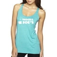 thumbnail image 1 of Mocha Joe's Coffee Stand Shop Logo | Womens Pop Culture Premium Tri-Blend Racerback Tank Top, Tahiti Blue, Medium, 1 of 4