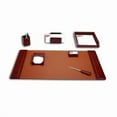 thumbnail image 1 of Mocha Leather 7-Piece Desk Set, 1 of 1