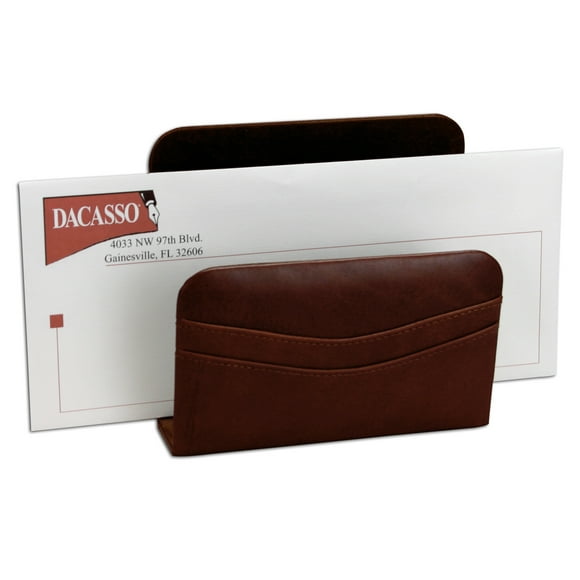 Mocha Leather Letter Holder