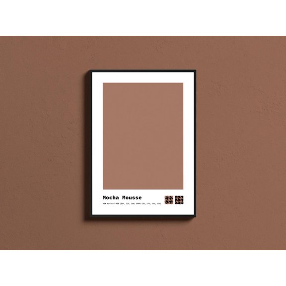 Mocha Mousse Color Of The Year 2025, Mocha Mousse Color Swatch Wall Art, Color Block Poster, Poster, 585, Unframed Poster Size 12x18
