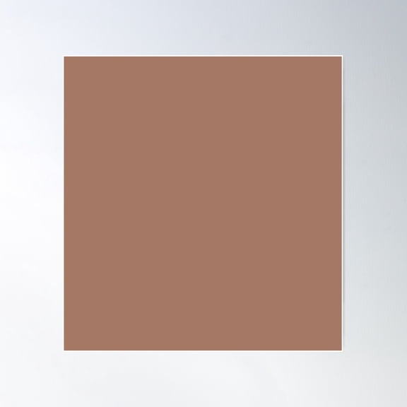 Mocha Mousse Hex Code #A47864 Poster Wall Art, Modern Wall Decor For Living Room Bedroom, 30x30 UNFRAMED