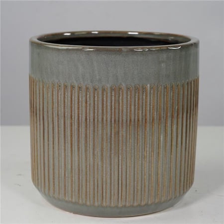 Mocha Ribbed Planter