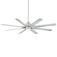 thumbnail image 1 of Mocha XL Indoor and Outdoor 8-Blade Smart Ceiling Fan 66in Brushed Aluminum with 3000K LED Light Kit and Remote Control, 1 of 5