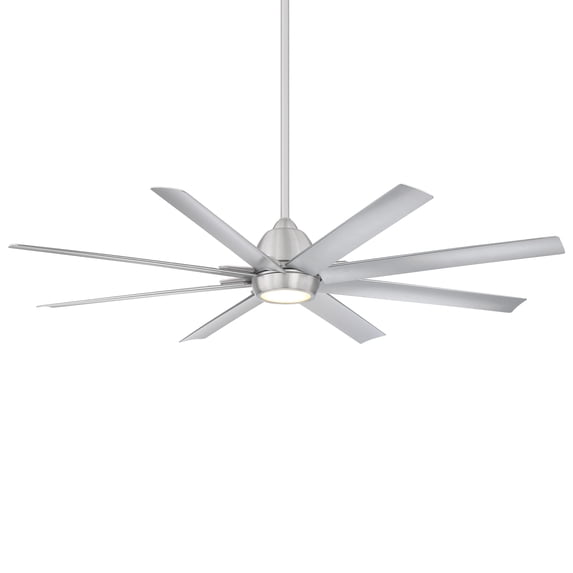 Mocha XL Indoor and Outdoor 8-Blade Smart Ceiling Fan 66in Brushed Aluminum with 3000K LED Light Kit and Remote Control