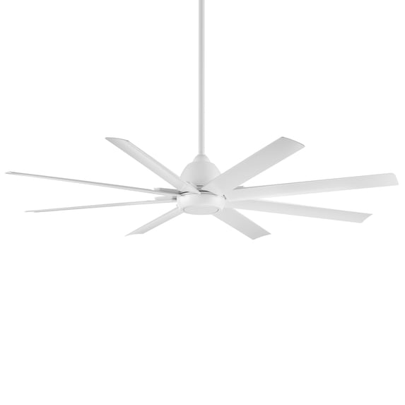 Mocha XL Indoor and Outdoor 8-Blade Smart Ceiling Fan 66in Matte White with Remote Control