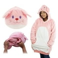 thumbnail image 1 of Mochi Bunny Adult Snugible 2-in-1 Blanket Hoodie  Pillow, 1 of 7