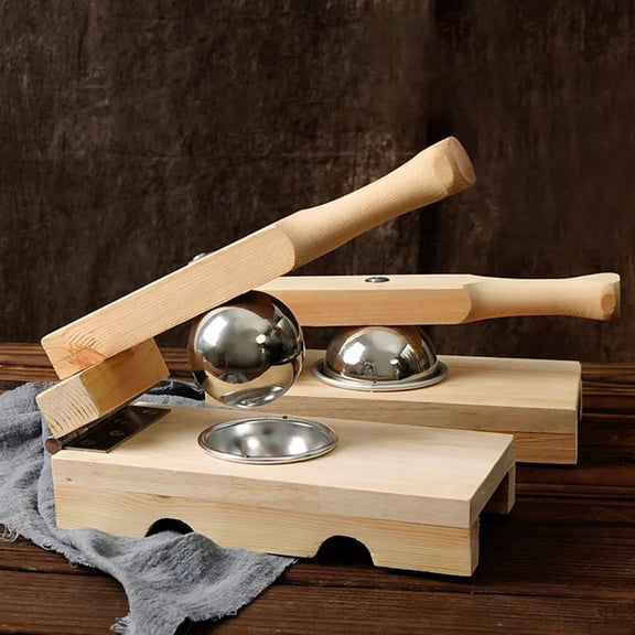 Mochi Skin Maker Wood Pressure Skin Maker Easy to Use Dumpling Maker Qingtuan Rice Maker for Pastry Home Restaurant Baking