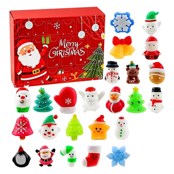 Mochi Squishy Christmas Advent Calendar 2026 For Kids 24 Days, Smooth And Squishy Texture For Relaxation And Focus, Suitable For Desk Office And Stocking Stuffer Gifts