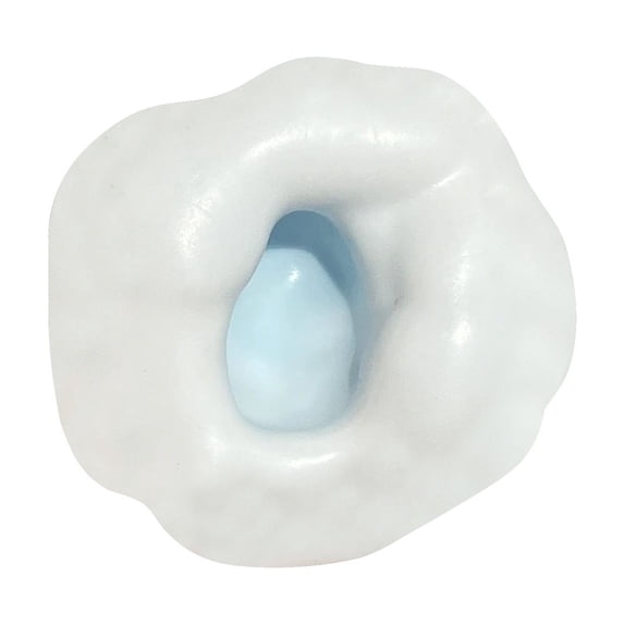 Mochi Squishy Toy with Moldable Design and Soft Texture, 2.4 Inches, Blue and White, for Relaxation Relief, Squeeze Toy