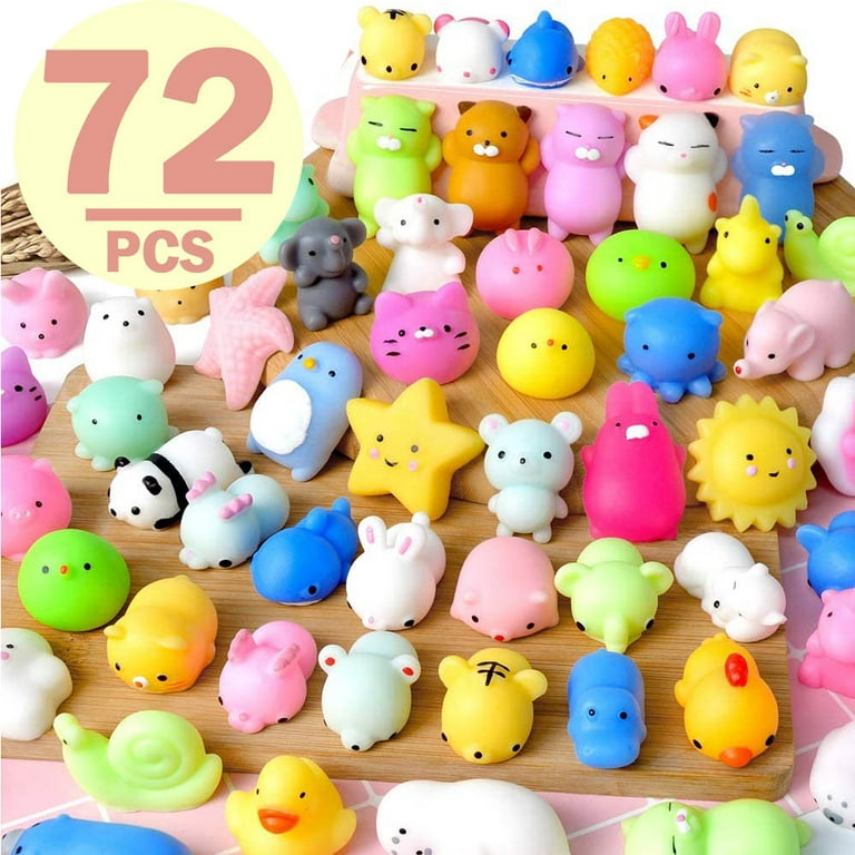 72pcs Mochi Squishy Toys Squishies Fidget Toys Kawaii Animals For