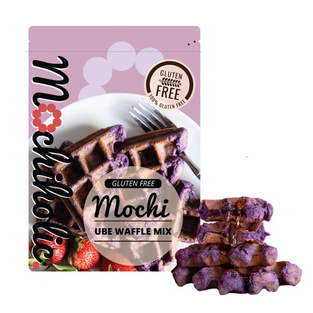Mochiholic Gluten Free Ube AIF4 Mochi Waffle Mix 12 Ounce Healthy
