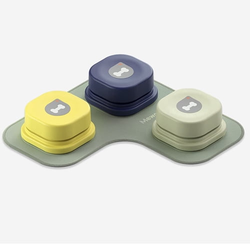 Mochoochoo Mewoofun Dog Talking Buttons Set with Non-Skid Mat