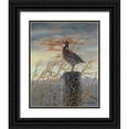 thumbnail image 1 of Mock, Carolyn 12x14 Black Ornate Wood Framed with Double Matting Museum Art Print Titled - Quail on a Post, 1 of 4