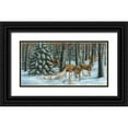 thumbnail image 1 of Mock, Carolyn 18x11 Black Ornate Wood Framed with Double Matting Museum Art Print Titled - Winter Gathering, 1 of 4