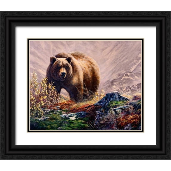 Mock, Carolyn 18x15 Black Ornate Wood Framed with Double Matting Museum Art Print Titled - Beary Delight