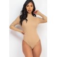 thumbnail image 1 of Mock Neck Long Sleeve Bodysuit with Ribbed Lettuce Edge Trim, 1 of 10