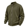 thumbnail image 1 of Mock Neck Sweatshirt Men Long Sleeve Corduroy Zipper Sweatshirts Soft Lightweight Outdoor Gym Athletic Vacation, 1 of 6